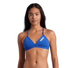 Load image into Gallery viewer, arena-womens-team-swim-top-tie-back-solid-royal-white-004768-720-ontario-swim-hub-2
