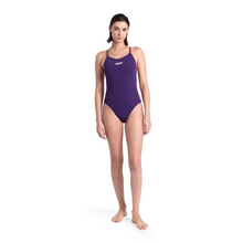 Load image into Gallery viewer, arena-womens-team-swimsuit-lace-back-solid-plum-white-004651-901-ontario-swim-hub-3