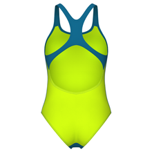 Load image into Gallery viewer, arena-womens-team-swimsuit-swim-pro-solid-blue-cosmo-artic-lime-004760-666-ontario-swim-hub-4