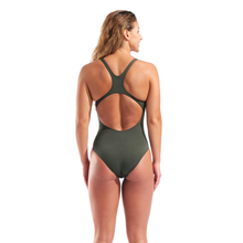 Load image into Gallery viewer, arena-womens-team-swimsuit-swim-pro-solid-dark-sage-shocking-pink-004760-609-ontario-swim-hub-6