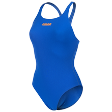 Load image into Gallery viewer, arena-womens-team-swimsuit-swim-pro-solid-neon-blue-team-orange-004760-803-ontario-swim-hub-2