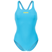 Load image into Gallery viewer, arena-womens-team-swimsuit-swim-pro-solid-turquoise-yellow-star-004760-802-ontario-swim-hub-1