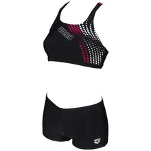 Load image into Gallery viewer, arena-womens-vibrancy-two-pieces-bikini-black-freak-rose-004061-590-ontario-swim-hub-1