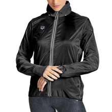 Load image into Gallery viewer, arena-womens-windbreaker-black-silver-005377-550-ontario-swim-hub-1