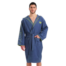 Load image into Gallery viewer, arena-zeal-plus-bathrobe-navy-lime-005308-200-ontario-swim-hub-3