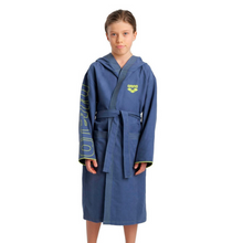 Load image into Gallery viewer, arena-zeal-plus-junior-bathrobe-navy-lime-005309-200-ontario-swim-hub-3