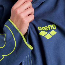 Load image into Gallery viewer, arena-zeal-plus-junior-bathrobe-navy-lime-005309-200-ontario-swim-hub-6