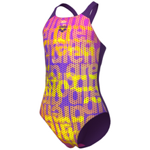 Load image into Gallery viewer, girls-swimsuit-arena-multi-colours-v-back-plum-multi-plum-009007-909-ontario-swim-hub-1
