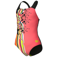 Load image into Gallery viewer, girls-swimsuit-arena-palette-swim-pro-back-calypso-coral-black-black-007918-350-ontario-swim-hub-1