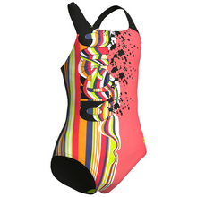 Load image into Gallery viewer, girls-swimsuit-arena-palette-swim-pro-back-calypso-coral-black-black-007918-350-ontario-swim-hub-2