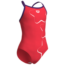 Load image into Gallery viewer, girls-swimsuit-arena-star-graphic-lightdrop-back-bright-coral-plum-008369-909-ontario-swim-hub-2