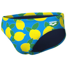 Load image into Gallery viewer, mens-arena-lemons-swim-briefs-turquoise-multi-010709-858-ontario-swim-hub-1