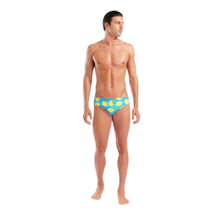 Load image into Gallery viewer, mens-arena-lemons-swim-briefs-turquoise-multi-010709-858-ontario-swim-hub-6