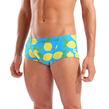 Load image into Gallery viewer, mens-arena-lemons-swim-low-waist-short-turquoise-multi-010707-858-ontario-swim-hub-4
