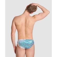 Load image into Gallery viewer, mens-arena-planet-water-swim-brief-white-multi-006174-130-ontario-swim-hub-6