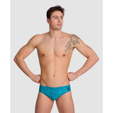 Load image into Gallery viewer,     mens-arena-starfish-swim-brief-turquoise-multi-006670-801-ontario-swim-hub-5