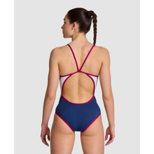 Load image into Gallery viewer,      womens-arena-icons-swimsuit-super-fly-back-stripe-panel-navy-blue-cosmo-white-red-006644-761-ontario-swim-hub-6