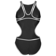 Load image into Gallery viewer, womens-arena-one-biglogo-swimsuit-black-silver-001198-555-ontario-swim-hub-4