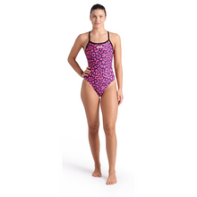 Load image into Gallery viewer, womens-arena-printed-swimsuit-challenge-back-fuchsia-multi-black-009443-950-ontario-swim-hub-3