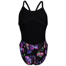 Load image into Gallery viewer, womens-arena-rose-texture-xcross-back-swimsuit-multi-black-black-006641-505-ontario-swim-hub-4