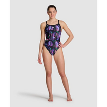 Load image into Gallery viewer, womens-arena-rose-texture-xcross-back-swimsuit-multi-black-black-006641-505-ontario-swim-hub-7