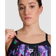 Load image into Gallery viewer, womens-arena-rose-texture-xcross-back-swimsuit-multi-black-black-006641-505-ontario-swim-hub-9