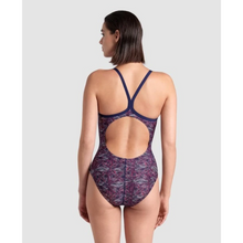 Load image into Gallery viewer, womens-arena-swimsuit-abstract-tiles-light-drop-back-navy-team-redwhiteblue-007141-417-ontario-swim-hub-3