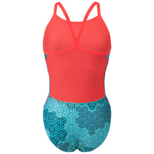 Load image into Gallery viewer, womens-arena-swimsuit-camo-kikko-challenge-back-fluo-red-water-multi-007160-480-ontario-swim-hub-4