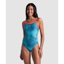 Load image into Gallery viewer, womens-arena-swimsuit-camo-kikko-challenge-back-fluo-red-water-multi-007160-480-ontario-swim-hub-5