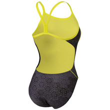 Load image into Gallery viewer, womens-arena-swimsuit-camo-kikko-challenge-back-soft-green-black-multi-007160-650-ontario-swim-hub-2