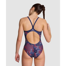Load image into Gallery viewer, womens-arena-swimsuit-kikko-pro-navy-team-red-white-blue-005893-417-ontario-swim-hub-6