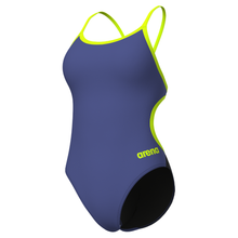 Load image into Gallery viewer, womens-arena-swimsuit-lace-back-solid-future-dusk-black-artic-lime-004651-856-ontario-swim-hub-2