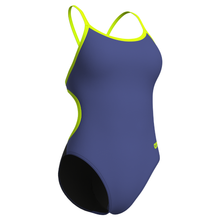 Load image into Gallery viewer, womens-arena-swimsuit-lace-back-solid-future-dusk-black-artic-lime-004651-856-ontario-swim-hub-3