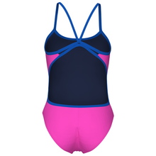 Load image into Gallery viewer, Pink and blue swimsuit on a white background