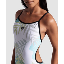 Load image into Gallery viewer, womens-arena-swimsuit-light-floral-lace-back-black-white-multi-007156-550-ontario-swim-hub-9