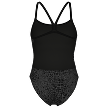 Load image into Gallery viewer, womens-arena-swimsuit-snake-skin-challenge-back-black-team-black-010156-500-ontario-swim-hub-4