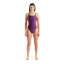 Load image into Gallery viewer, womens-arena-swimsuit-snake-skin-challenge-back-navy-team-navy-010156-417-ontario-swim-hub-9
