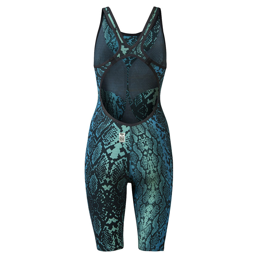 ARENA WOMEN'S POWERSKIN CARBON AIR2 OPEN BACK LIMITED EDITION - BLUE PYTHON