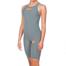 Load image into Gallery viewer, ARENA-W-POWERSKIN-R-EVO-ONE-OPEN-BACK-TECH-SUIT-GREY-BRIGHT-ORANGE-001438-141
