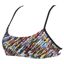 Load image into Gallery viewer, WOMEN'S BANDEAU PLAY BIKINI TOP - BLACK MULTI - OntarioSwimHub