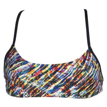 Load image into Gallery viewer, WOMEN'S BANDEAU PLAY BIKINI TOP - BLACK MULTI - OntarioSwimHub