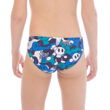 Load image into Gallery viewer, ONLY SIZE 26 - BOYS' CAMO KUN BRIEF - NAVY - OntarioSwimHub