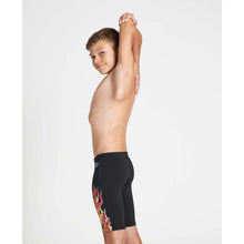 Load image into Gallery viewer, arena-boys-fire-jammer-black-red-multi-004109-500-ontario-swim-hub-5