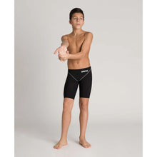 Load image into Gallery viewer, arena Race Suit for Boys in Black - Boys' Powerskin ST 2.0 Jammer model full length