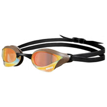 Load image into Gallery viewer,     arena-cobra-core-swipe-mirror-goggles-yellow-copper-choco-003251-360-ontario-swim-hub-1