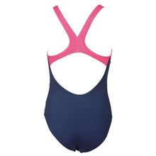 Load image into Gallery viewer, ONLY SIZE 26 - GIRLS' BIG LOGO ONE-PIECE SWIMSUIT - NAVY/PINK - OntarioSwimHub