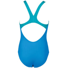 Load image into Gallery viewer, ONLY SIZE 26 - GIRLS' BIG LOGO ONE-PIECE SWIMSUIT - BLUE - OntarioSwimHub