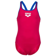 Load image into Gallery viewer, arena-girls-biglogo-swim-pro-back-one-piece-swimsuit-freak-rose-neon-blue-001332-980-ontario-swim-hub-2