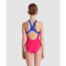 Load image into Gallery viewer, arena-girls-biglogo-swim-pro-back-one-piece-swimsuit-freak-rose-neon-blue-001332-980-ontario-swim-hub-6