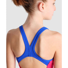 Load image into Gallery viewer, arena-girls-biglogo-swim-pro-back-one-piece-swimsuit-freak-rose-neon-blue-001332-980-ontario-swim-hub-9